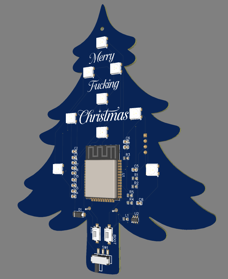 3D render of the board on EasyEDA.